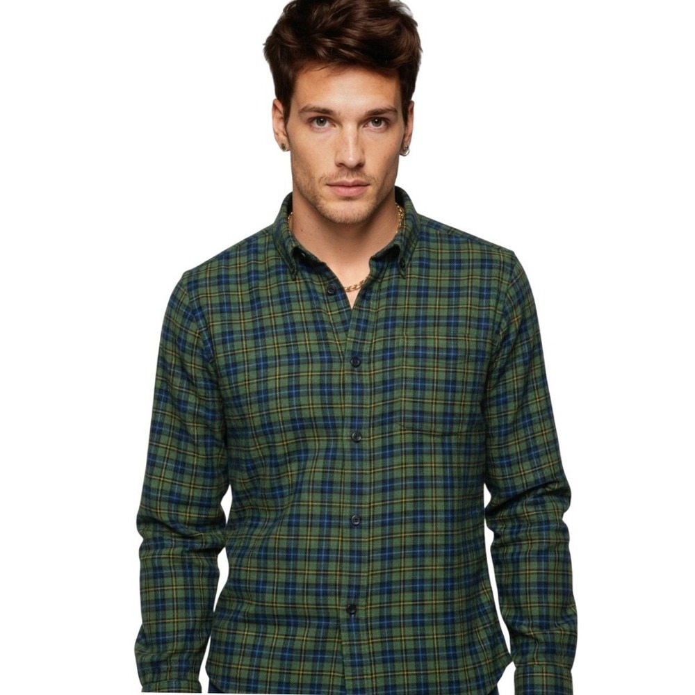 J.Crew Oarsman Shirt Men's Size XLT Plaid 100% Cotton Long Sleeve Button Down